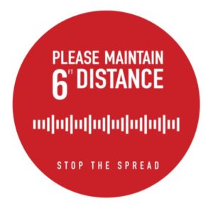 Please maintain distance decal