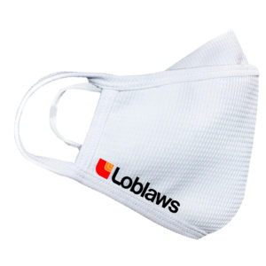 3-layer mask white with logo