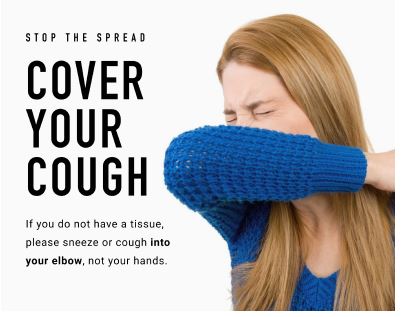 Cover Your Cough Sticker