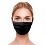 black polyester face mask model